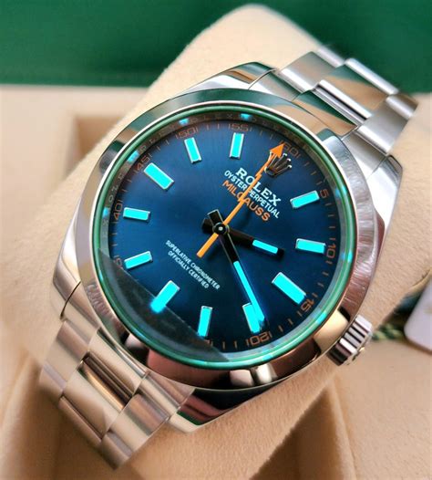 rolex milgauss 11640 gv blue